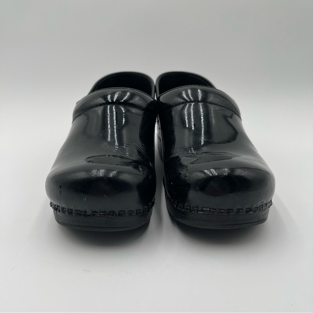 Dansko Professional Black Shiny Leather Classic Clogs Sz EU 41 US 10.5-11 - Picture 5 of 14